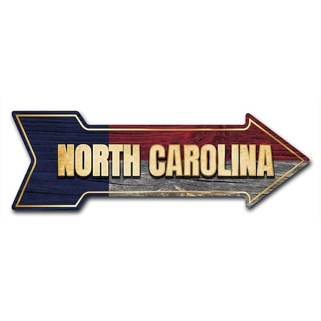 North Carolina Arrow Decal Funny Home Decor 30in Wide